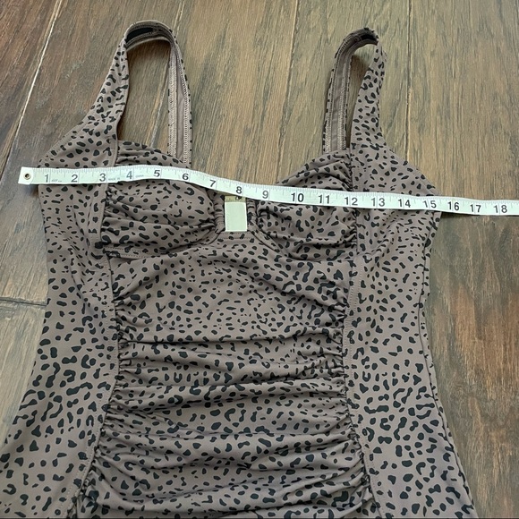 Calvin Klein leopard print One Piece swimsuit brown black spots size 8 - Picture 6 of 6